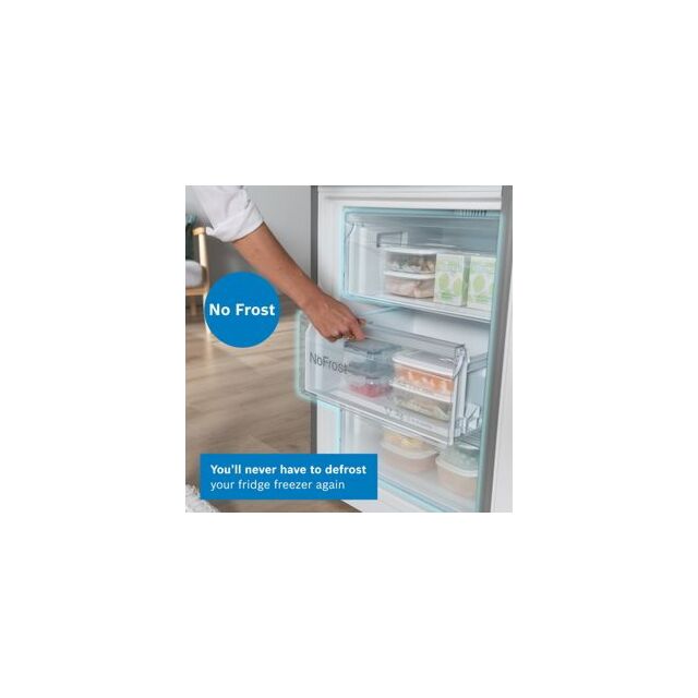 Bosch KGN392LDFG, Free-standing fridge-freezer with freezer at bottom