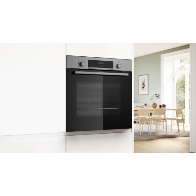 Bosch HQA534BS3B, Built-in oven with added steam function