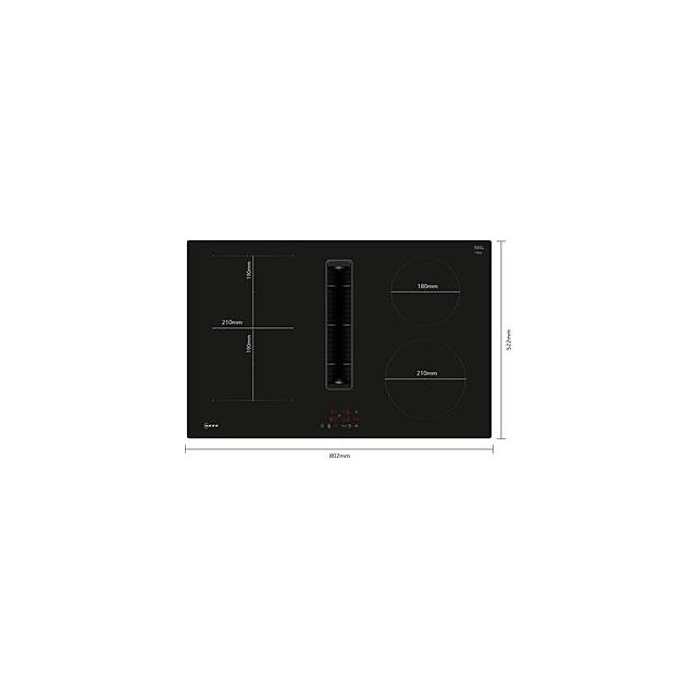 Neff V58NBS1L0, Induction hob with integrated ventilation system