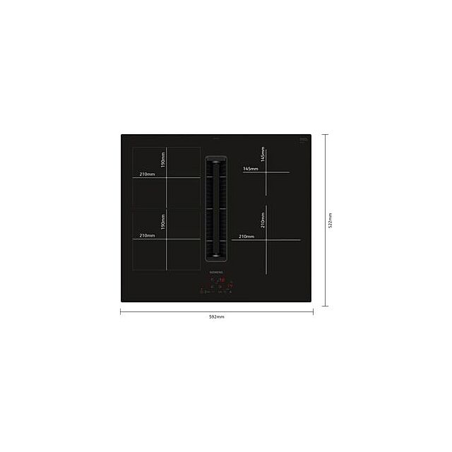 Siemens ED611BS16E, Induction hob with integrated ventilation system