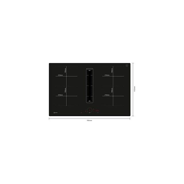 Neff V58PHQ4C0, Induction hob with integrated ventilation system