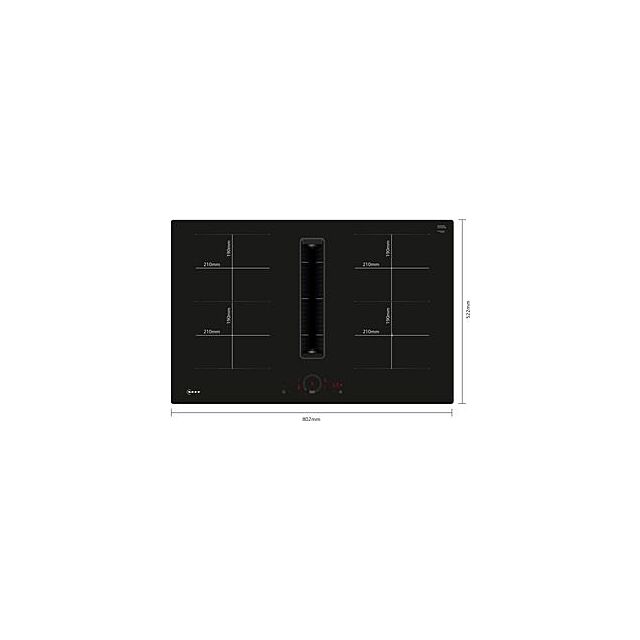 Neff V58NHQ4L0, Induction hob with integrated ventilation system