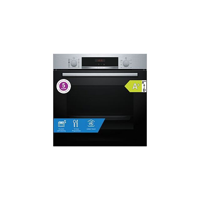 Bosch HQA574BS3B, Built-in oven with added steam function