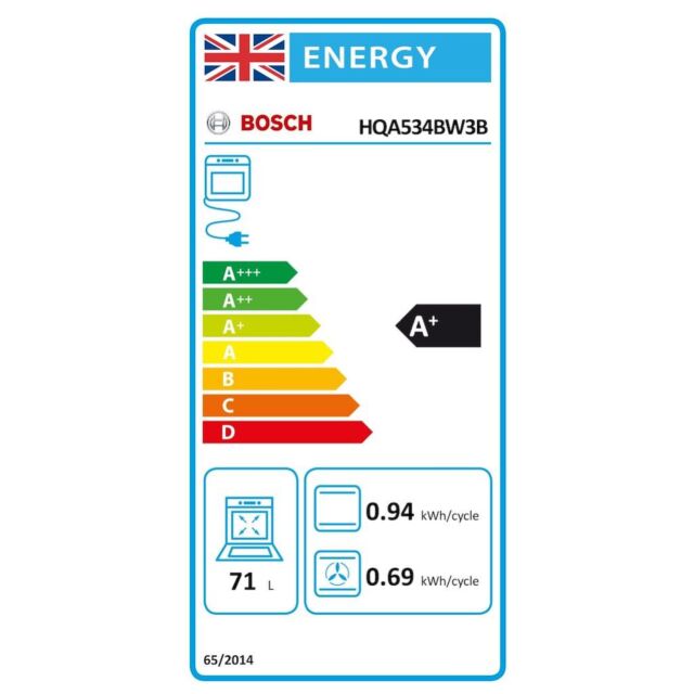 Bosch HQA534BW3B, Built-in oven with added steam function