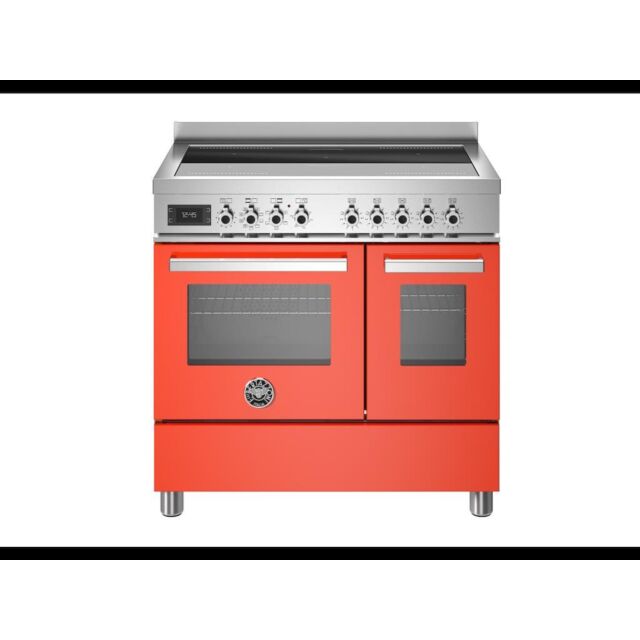 Bertazzoni PRO95I2EART Professional 90cm Range Cooker Twin Oven Induction Gloss Orange