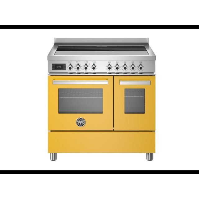 Bertazzoni PRO95I2EGIT Professional 90cm Range Cooker Twin Oven Induction Gloss Yellow
