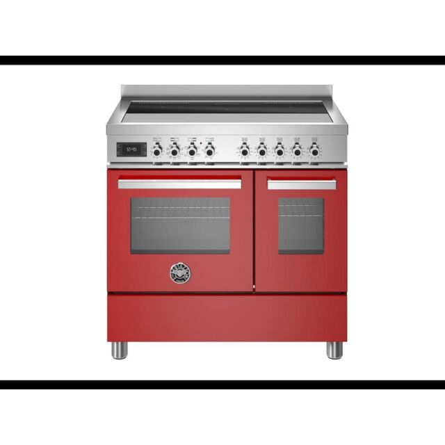 Bertazzoni PRO95I2EROT Professional 90cm Range Cooker Twin Oven Induction Gloss Red