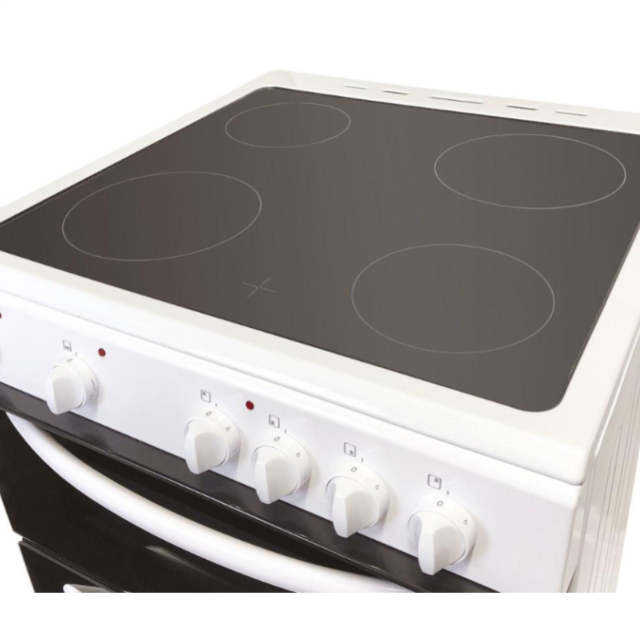Statesman 60cm Double Oven Electric Ceramic Cooker - White