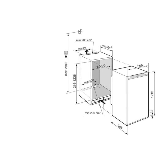 Liebherr IRe4101 Fully Integrated Fridge with Ice Box