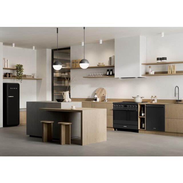 Smeg C92IPN2 90cm Classic Pyrolytic Induction Range Cooker - Matt Black