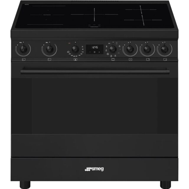 Smeg C9IMN2 90cm Single Cavity Range Cooker with Induction Hob, Black