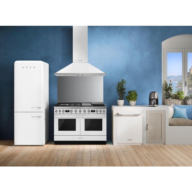 Smeg CPF120IGMPWH 120cm Portofino Dual Fuel Range Cooker, White