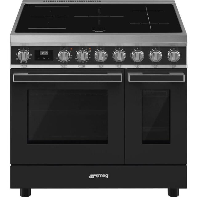 Smeg CPF92IMA 90cm Portofino Electric Range Cooker, Anthracite