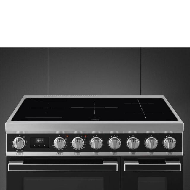 Smeg CPF92IMBL 90cm Portofino Electric Range Cooker, Black