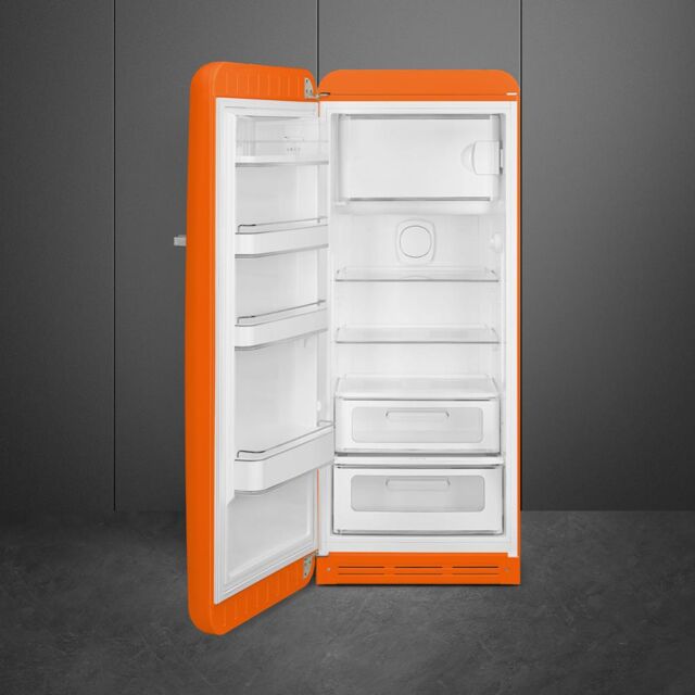 Smeg FAB28LOR6 Retro Fridge Freezer Left Hand Hinge - Orange