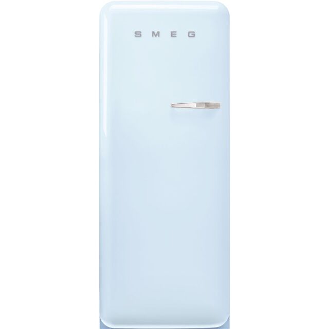 Smeg FAB28LPB5UK 60cm 50s Style Left Hand Hinge Fridge with Icebox, Pastel Blue