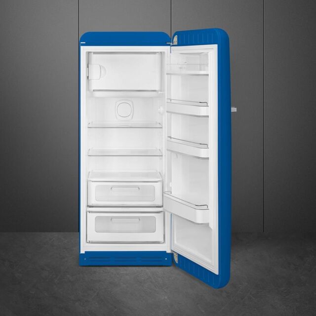 Smeg FAB28RBE5 60cm 50s Style Right Hand Hinge Fridge with Icebox, Dark Blue