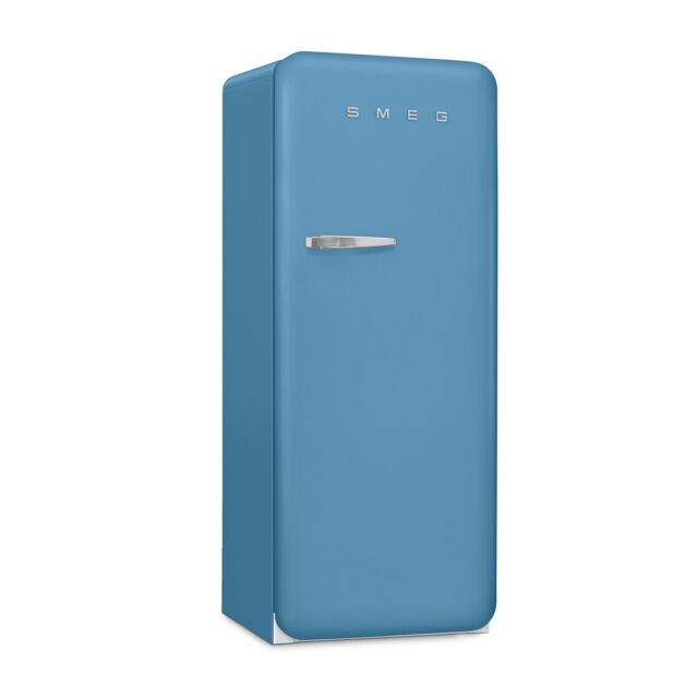 Smeg FAB28RDLB5 60cm 50s Style Right Hand Hinge Fridge with Icebox, Azzurro
