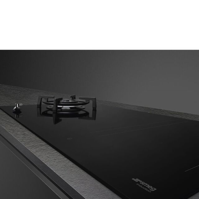 Smeg PM3953D 90cm Eclipse Mixed Fuel Hob 1 Gas Burner 2 Induction Multizones