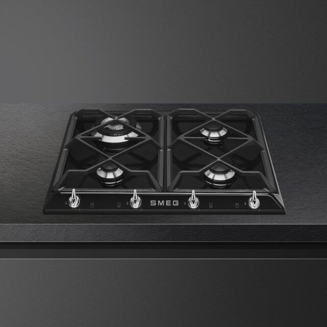 Smeg SR964NGH 60cm Victoria Gas Hob, Black