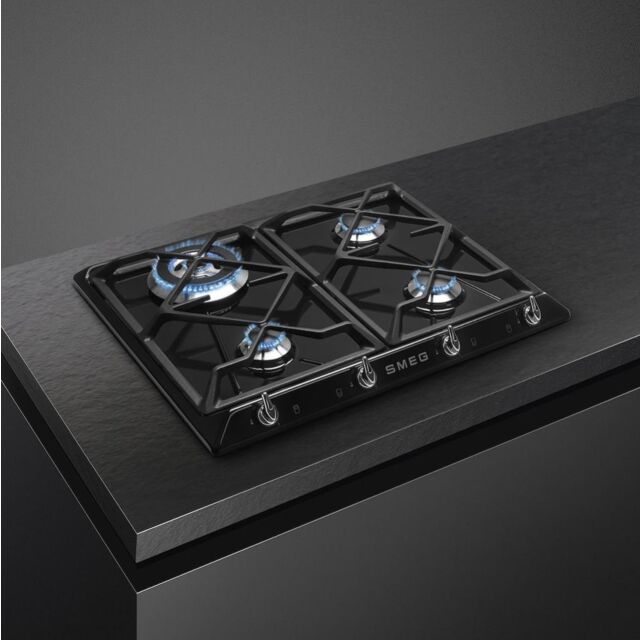 Smeg SR964NGH 60cm Victoria Gas Hob, Black