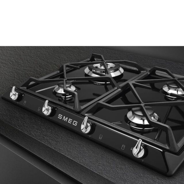 Smeg SR964NGH 60cm Victoria Gas Hob, Black