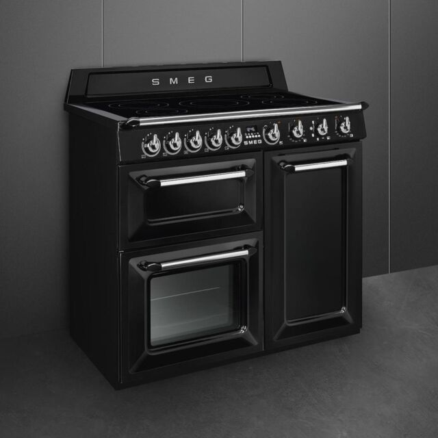 Smeg TR103IBL2 100cm Victoria Electric Range Cooker, Black