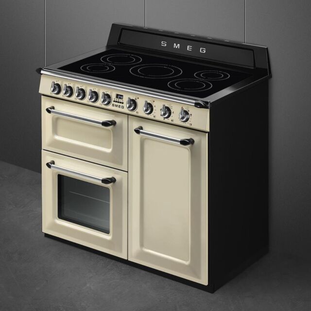 Smeg TR103IP2 100cm Victoria Electric Range Cooker, Cream