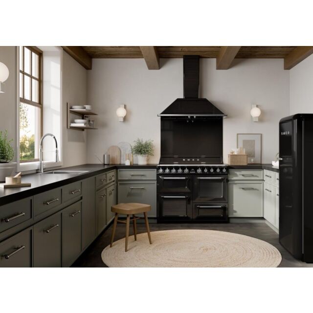 Smeg TR4110IBL2 110cm Victoria Electric Range Cooker, Black