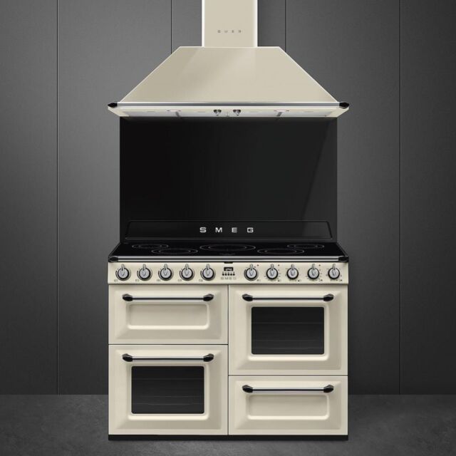 Smeg TR4110IP2 110cm Victoria Electric Range Cooker, Cream
