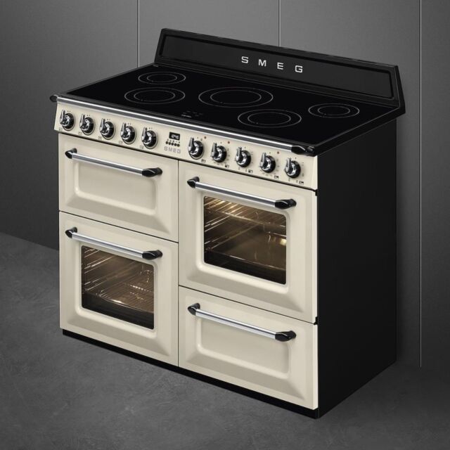 Smeg TR4110IP2 110cm Victoria Electric Range Cooker, Cream