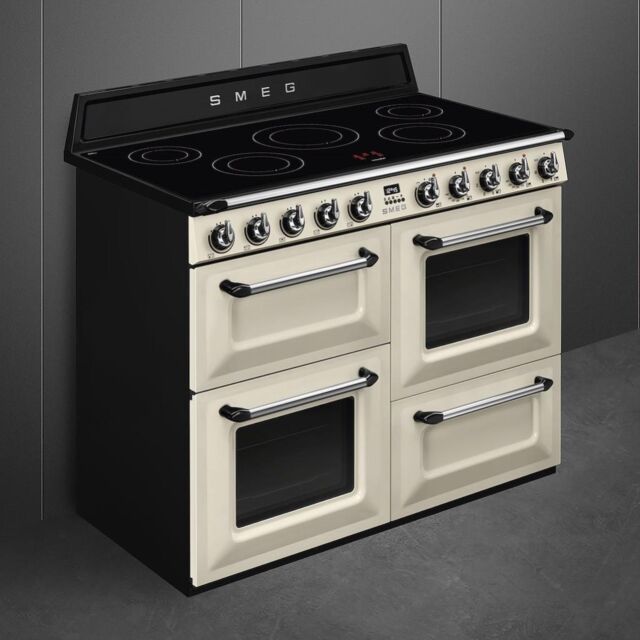 Smeg TR4110IP2 110cm Victoria Electric Range Cooker, Cream