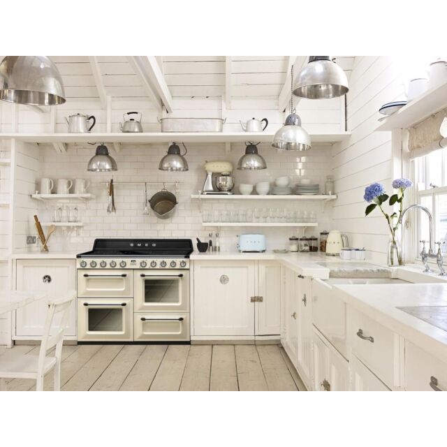 Smeg TR4110IP2 110cm Victoria Electric Range Cooker, Cream