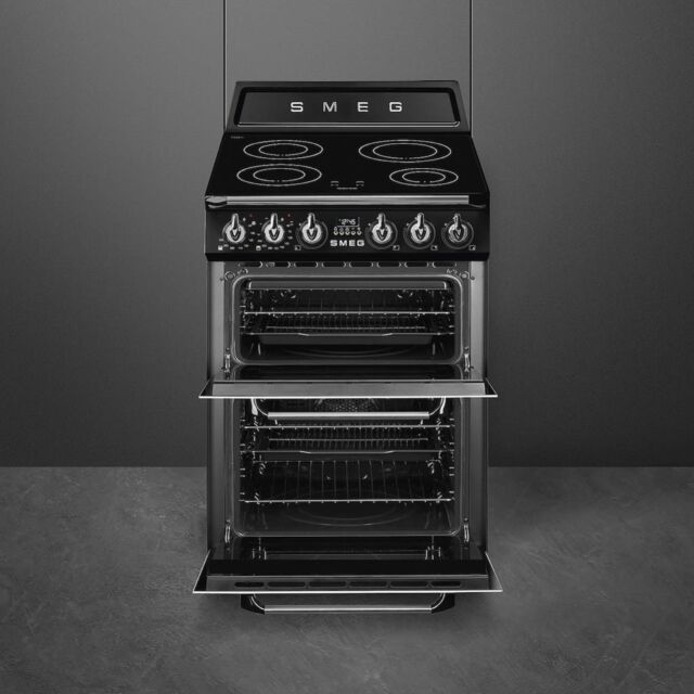 Smeg TR62IBL2 60cm Victoria Electric Cooker, Black