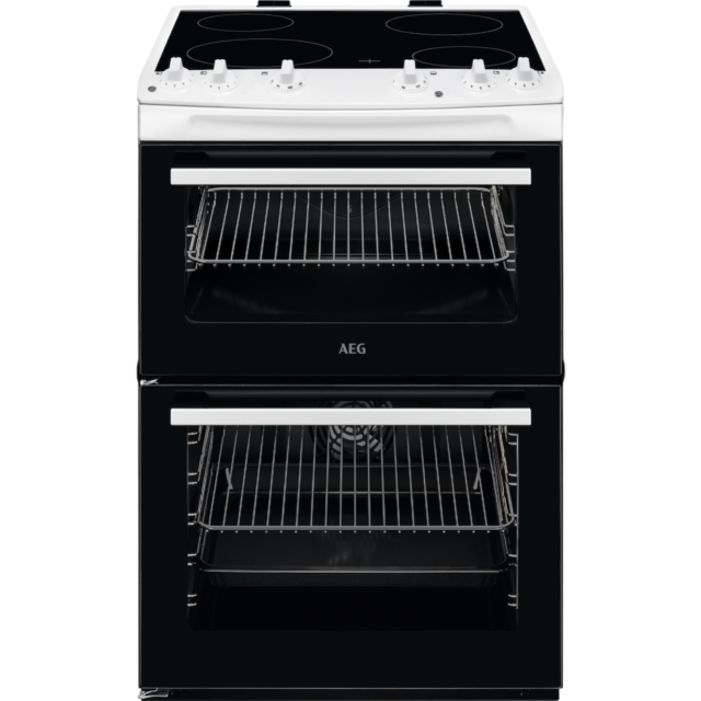 AEG CCX6501ACW Ceramic Electric Cooker with Double Oven