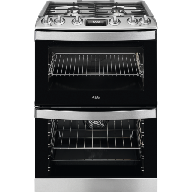 AEG CKB6541ACM Dual Fuel Cooker with Double Oven - Stainless Steel