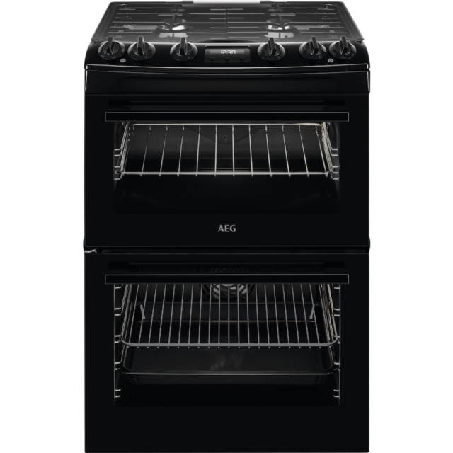 AEG CKX6540ACB Dual Fuel Cooker with Double Oven - Black