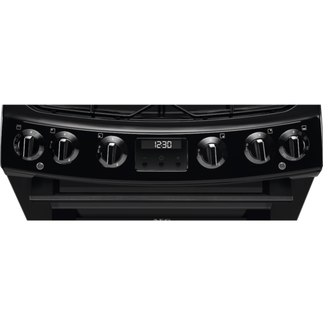 AEG CKX6540ACB Dual Fuel Cooker with Double Oven - Black