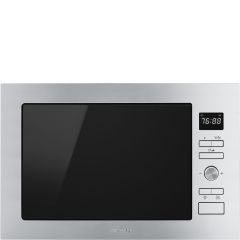 Smeg FMI425X Cucina 25 Litre Built In Microwave with Grill in Stainless Steel