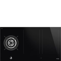 Smeg PM3953D 90cm Eclipse Mixed Fuel Hob 1 Gas Burner 2 Induction Multizones